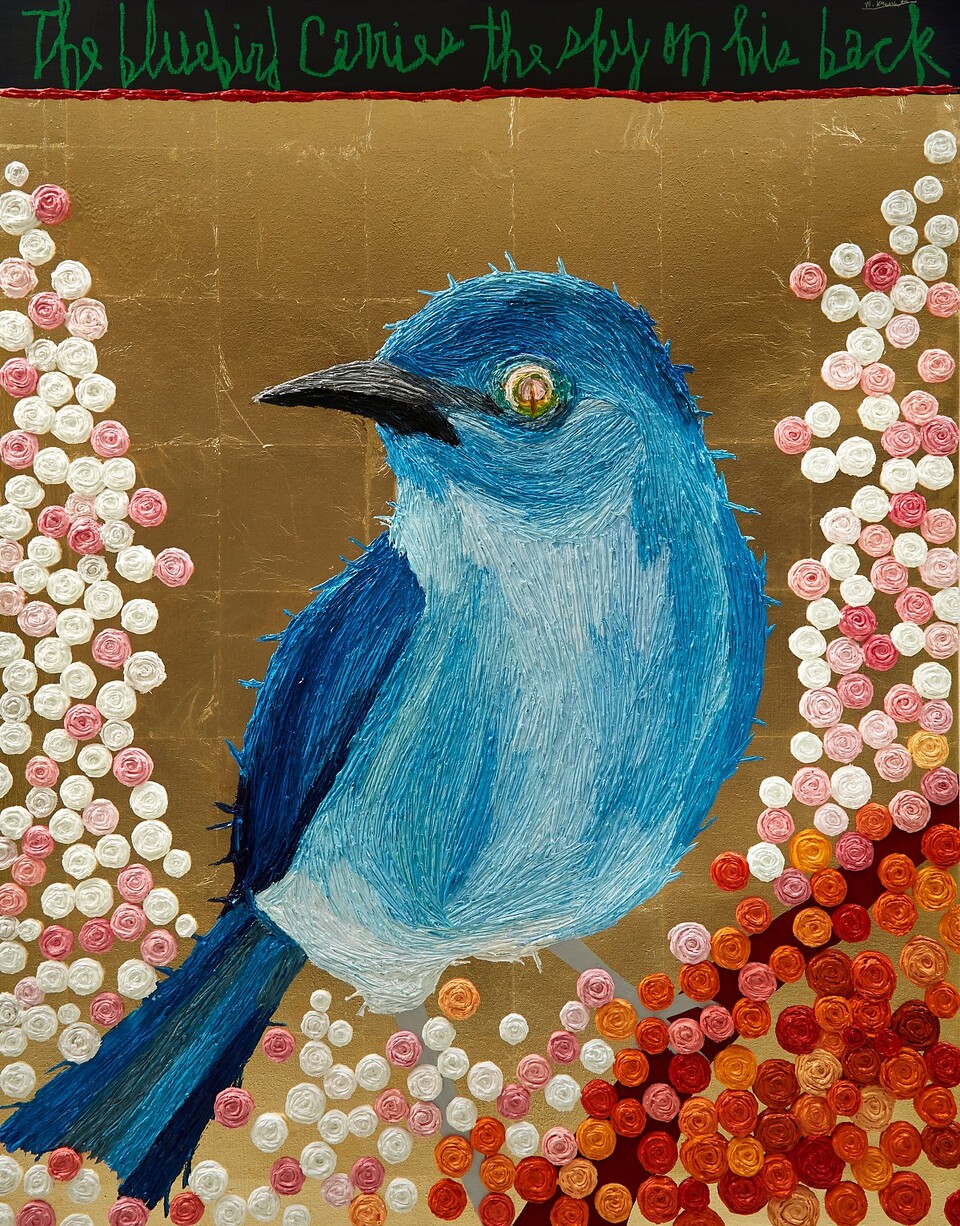 우국원 Bluebird, 2020-2022, Oil on canvas, 259.1 x 193.9 cm